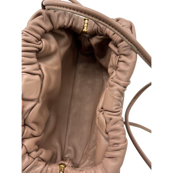 Mansur Gavriel Mini Brown Leather Cloud Leather Clutch - Picture 4 of 5